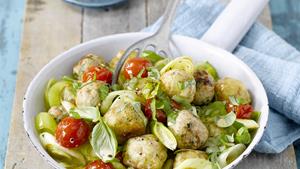 Rezept Knödel-Lauchpfanne mit Brätklößchen