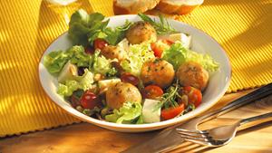 Rezept Herbstlicher Blattsalat mit Weintrauben