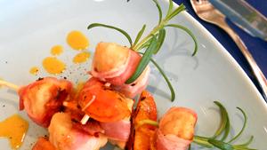 Rezept Semmelknödel-Spieße mit Aprikosen und Bacon