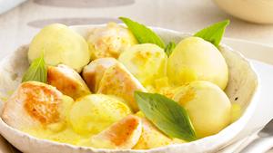 Pfanni Rezept | Hähnchencurry in Kokosmilch