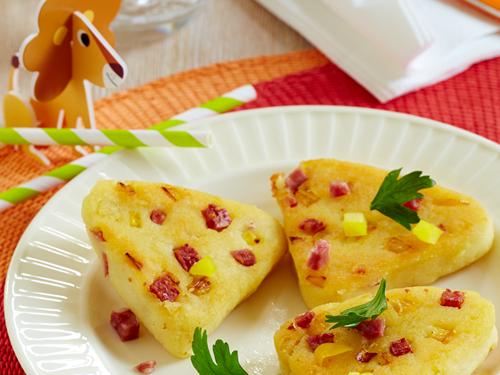 Kartoffelplätzchen mit Salami Rezept - Pfanni
