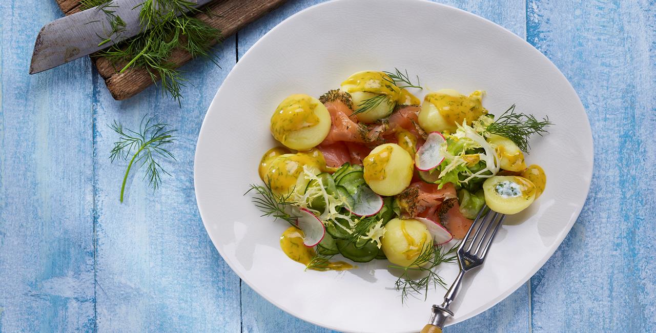 Gefüllte Mini-Frischkäse-Knödel mit getrockneten Tomaten und Basilikum ...