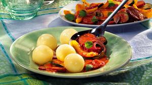 Rezept Kabanossi-Pfanne mit Mini-Knödeln