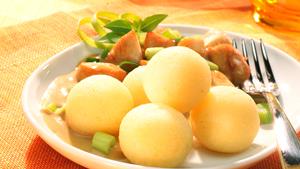 Pfanni Rezept | Geflügelgeschnetzeltes mit Lauchgemüse