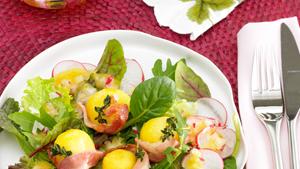 Rezept Blattsalat mit Radieschenvinaigrette
