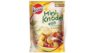 Pfanni Mini-Knödel gefüllt mit Frischkäse und Kräutern